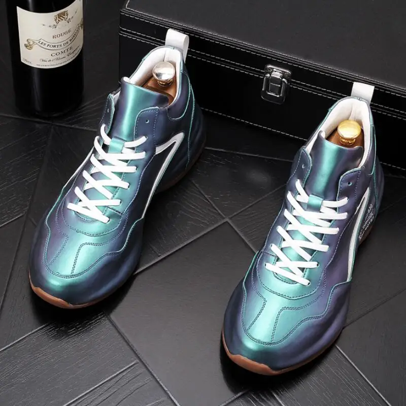 Мужские кожаные полуботинки