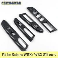car accessories fit for subaru wrx sti 2015 2017 door armrest window lift switch cover trim car stickers 4pcs interior parts