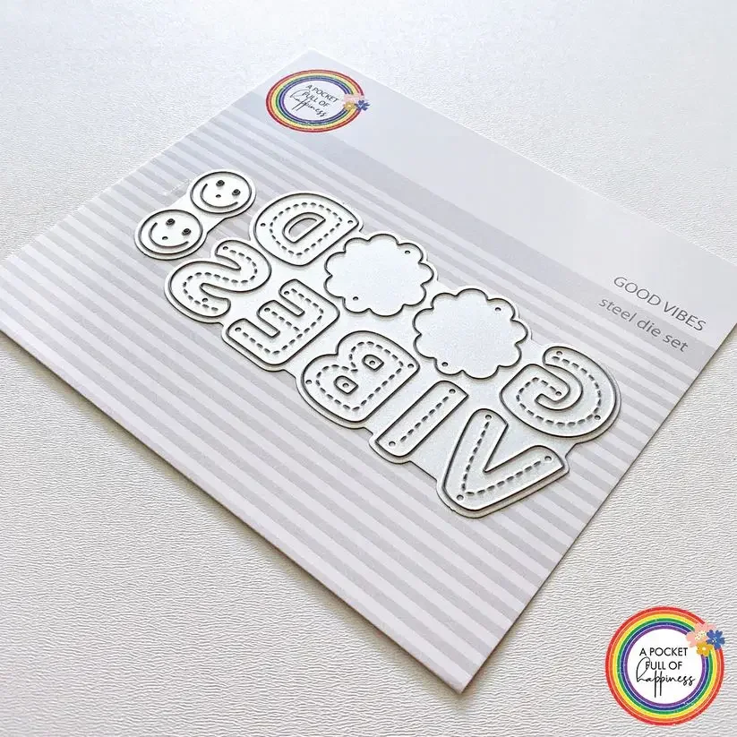 Piggy Craft металлические штампы для резки форма Good Vibes письмо скрапбук нож рукоделия