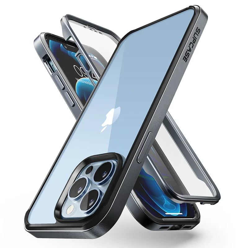 

For iPhone 13 Pro Max Case 6.7 inch (2021 Release) SUPCASE UB Edge Pro Slim Frame Clear Back Case with Built-in Screen Protector