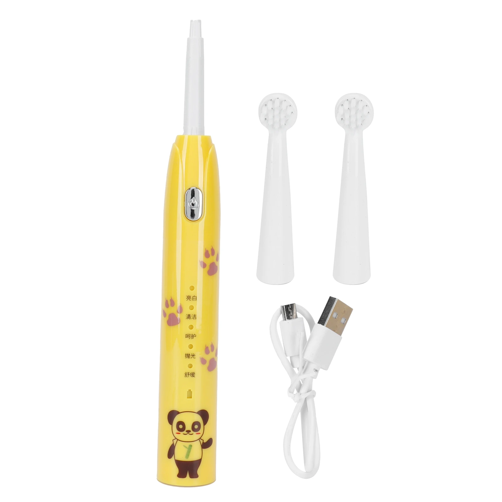

Cartoon Pattern Children's Electric Toothbrush with Handle USB Charging Teeth Brush for CleaningPanda