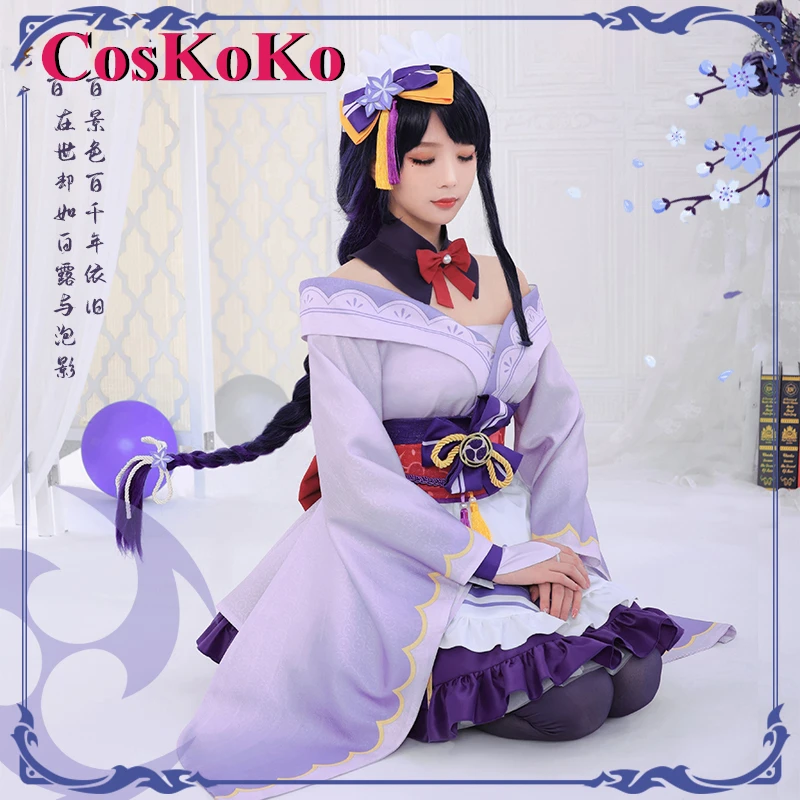 [В наличии] костюм coskoko Raiden Shogun для косплея аниме-игры Genshin ударопрочный