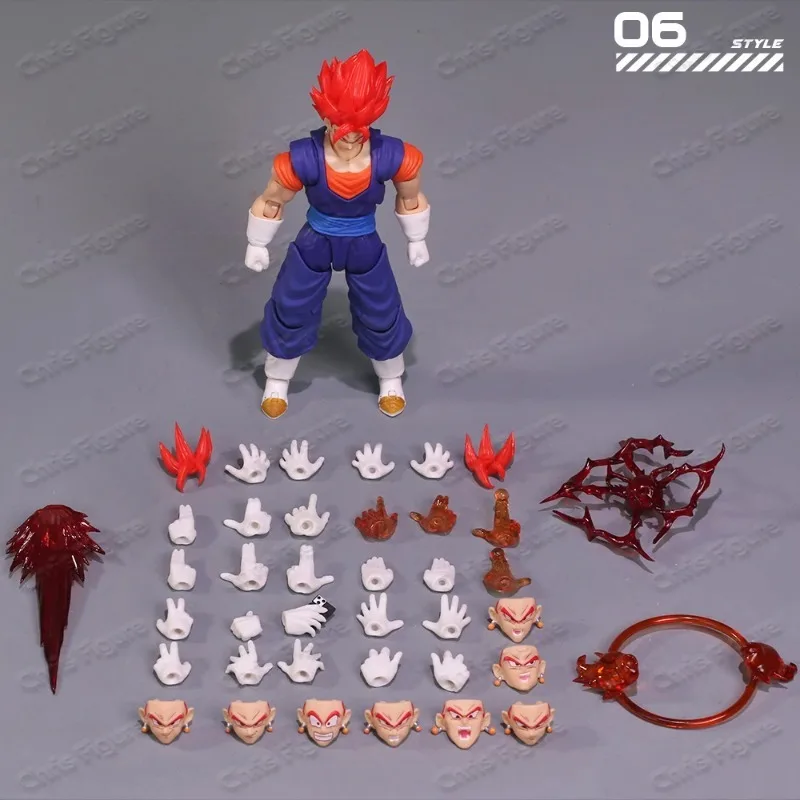 Фото В наличии: YGmw Studio OC Dragon Ball SHF Super Saiyan Fusion Warrior Vegetto 07 — Аниме-фигурка, коллекционная модель из ПВХ №3