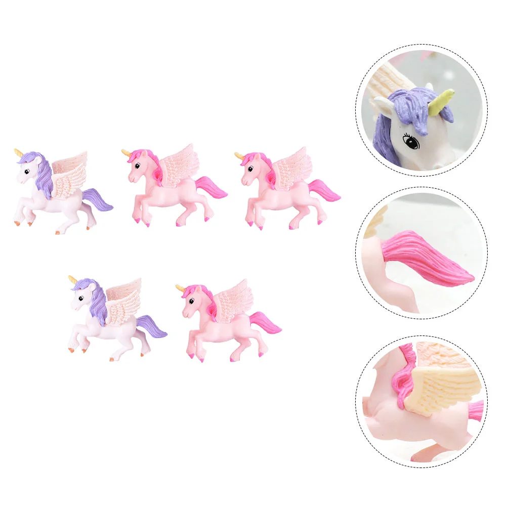 

Decoration Model Statue Mini Decor Birthday Ornament Figurines Decorations Miniature Crafts Cupcake Imitation Simulation Horse