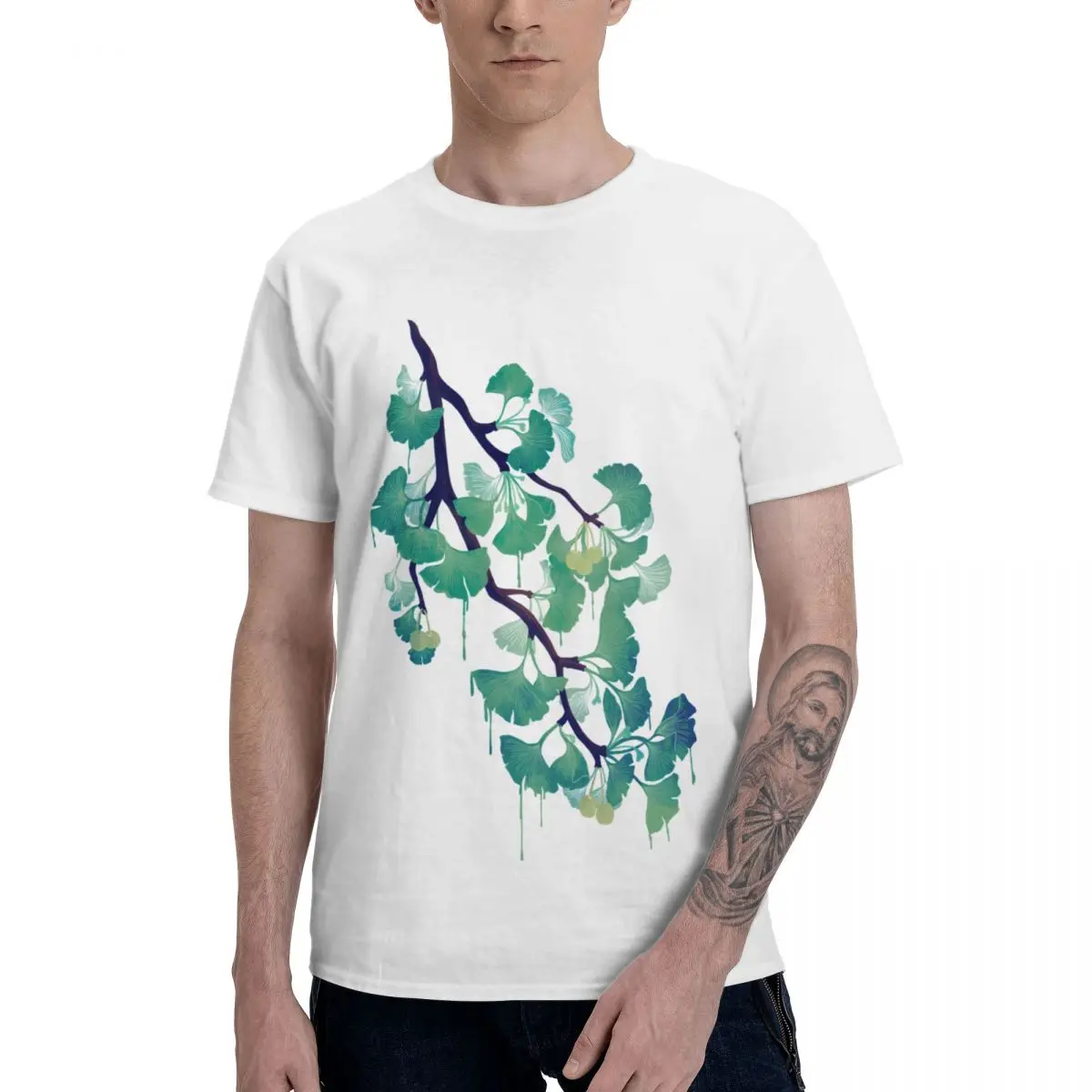 

Футболка мужская с круглым вырезом, модная тенниска из чистого хлопка, Зеленая майка с короткими рукавами, оверсайз, с капюшоном, подарок, ле...