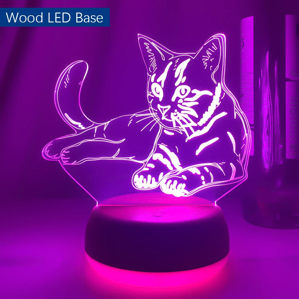 

Светодиодный ночник 3D кот Sololandor