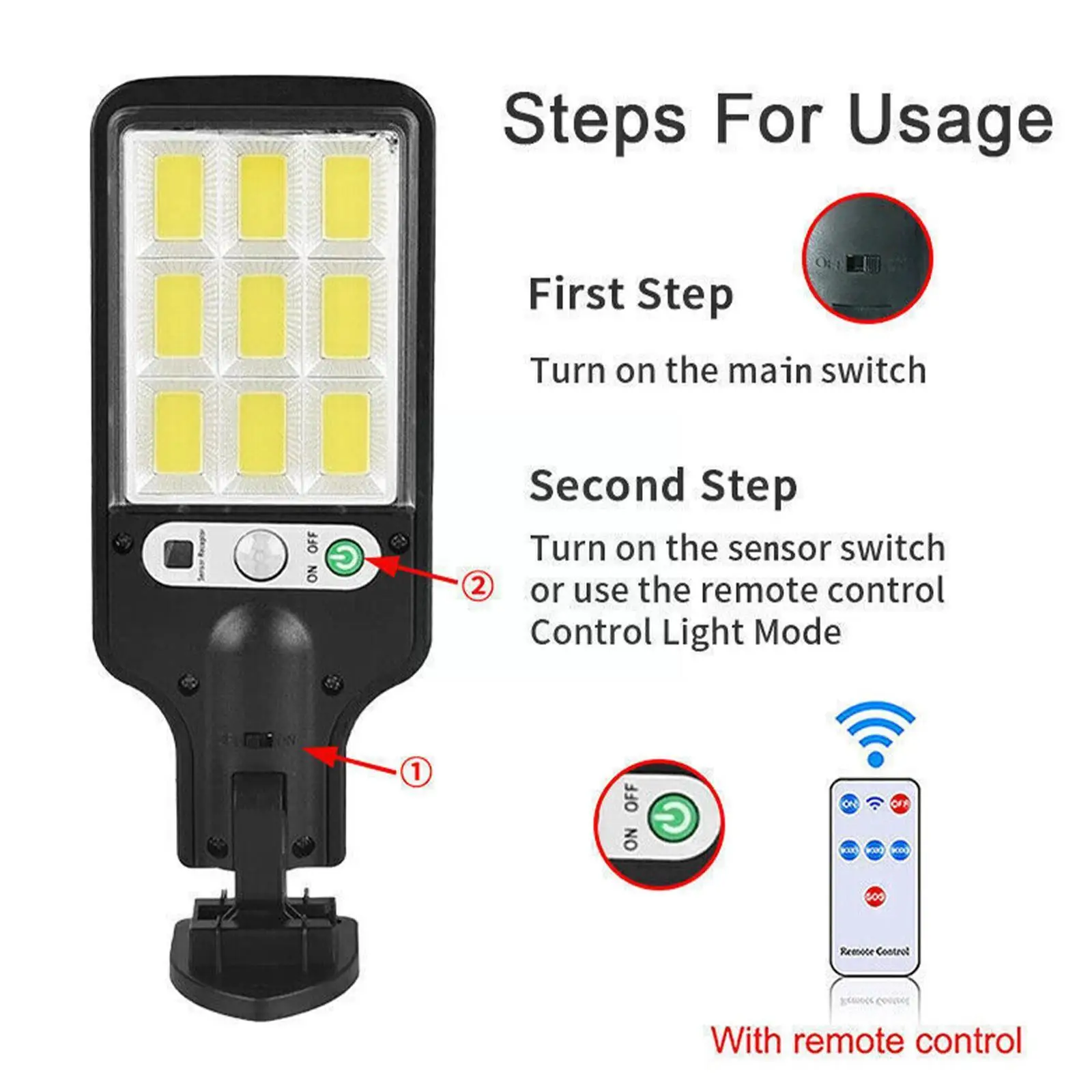 

Downlight Solar Led Light Outdoor Wall Lamp Waterproof Sensor 3 Motion Garden Patio Porch Decoration PIR Garage Lighting I4J2