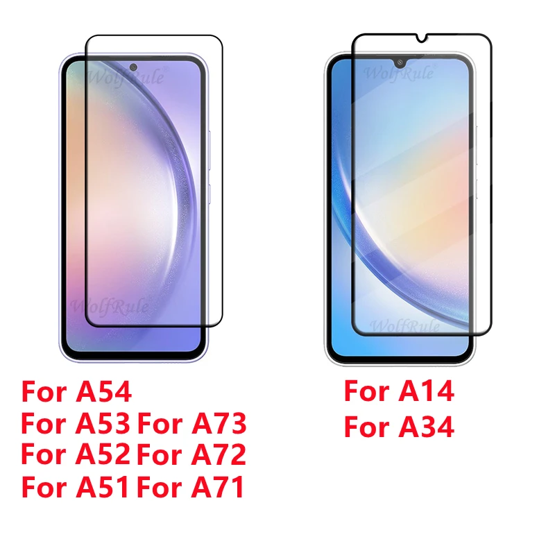 6-in-1 For Samsung Galaxy A54 Glass For Samsung A54 5G Tempered Glass Screen Protector Samsung A14 A34 A51 A52 A53 A54 Len Glass images - 6