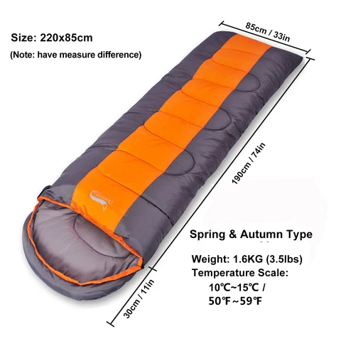 Спальный мешок Desert & Fox для кемпинга, легкий, 4 сезона, теплый и холодный конверт, спальный мешок для походов на открытом воздухе