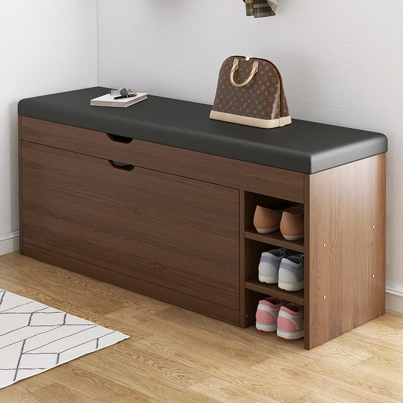 

Shoe Cabinet Change Shoe Door Sitting Stool One Can Sit-type Shoe Rack Small Stool Soft Bag Home Wearing Library Furniture L