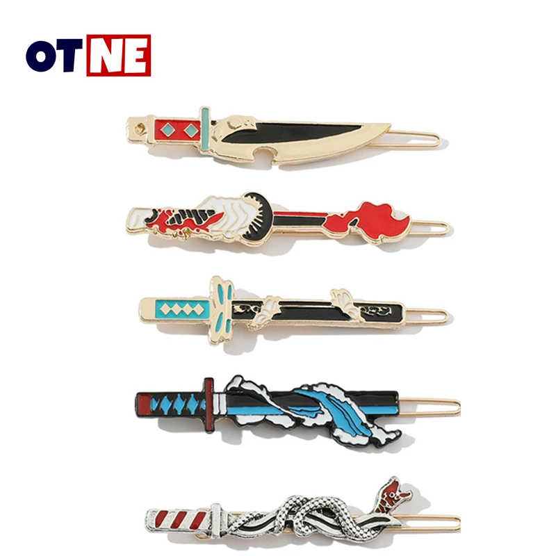 

Demon Slayer Manga Girls Accessories Jewelry Kids Anime Metal Hair Barrettes Hairpins Aesthetic Hair Clips Thick Hair Claw