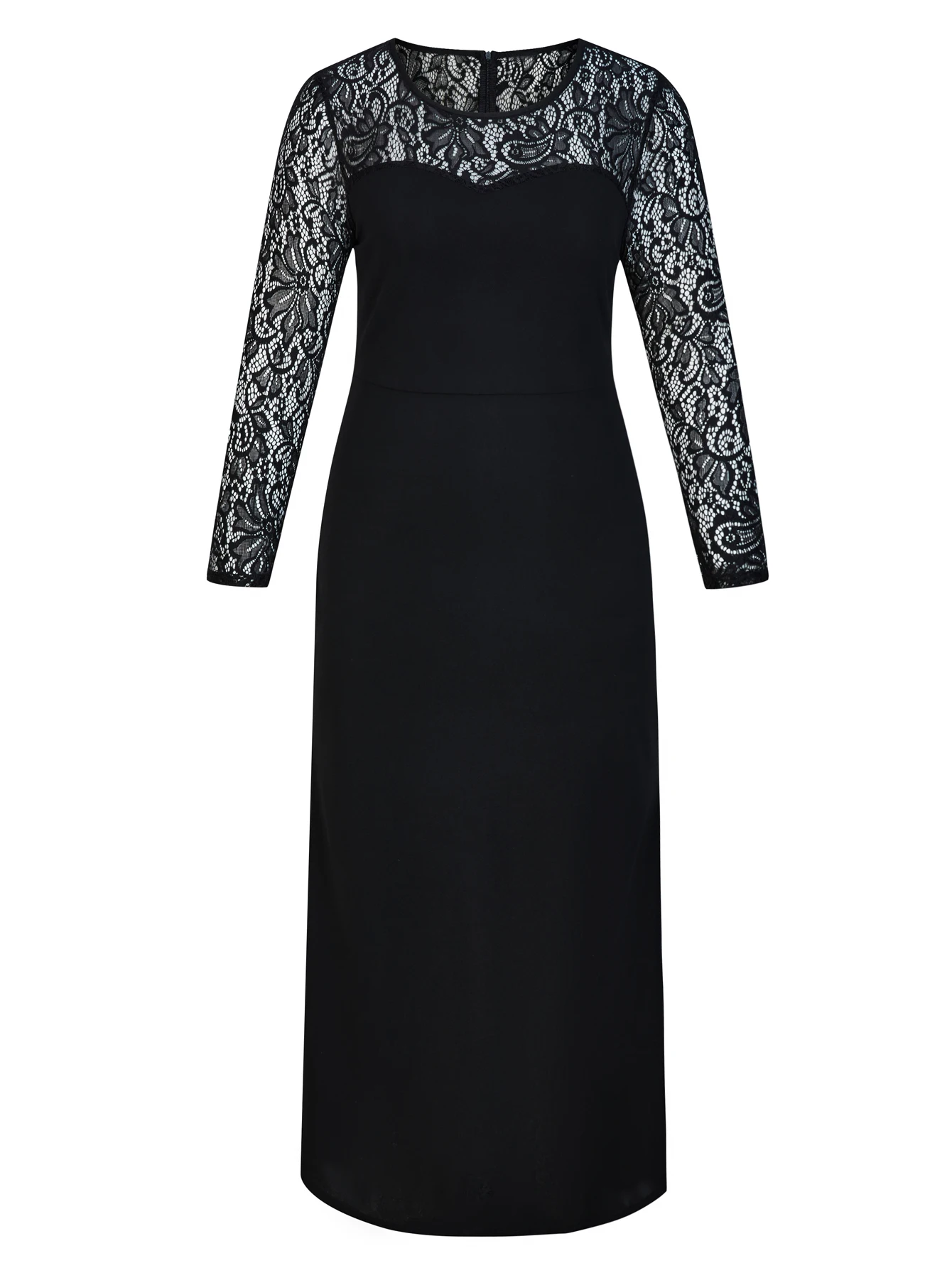 LKF Premium Women's Dress Lace Hollow Shoulder Prom Dress Black Long Sleeve Mermaid Formal 2022 Elegant 4XL Sexy Dress