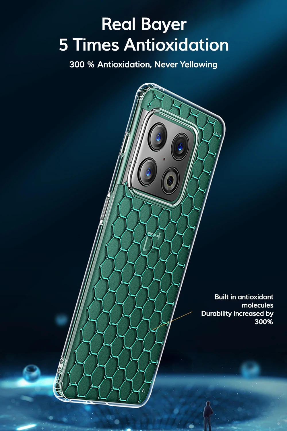 Tanie UFLAXE Odporny Na Wstrząsy Futerał Na OnePlus 10 Pro 5G WLONS Niemcy Bayer 4K HD Krystalicznie Czyste Tylna Pokrywa Anty-żółta Obudowa