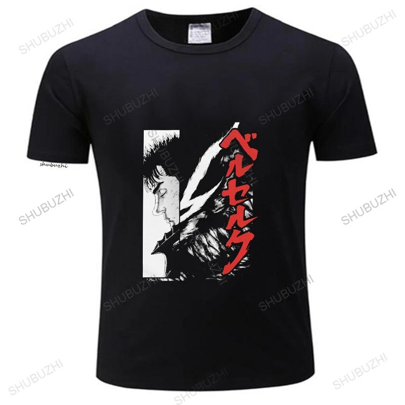 

Fashion Mens Anime Aku Berserk tshirt crew necks Cotton Tshirt Manga Guts Shirt Gatsu Griffith Tee Tops Loose Fit Apparel