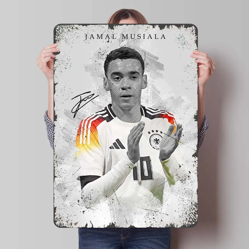 Jamal Musiala жестяная вывеска спортивный постер современные украшения для дома