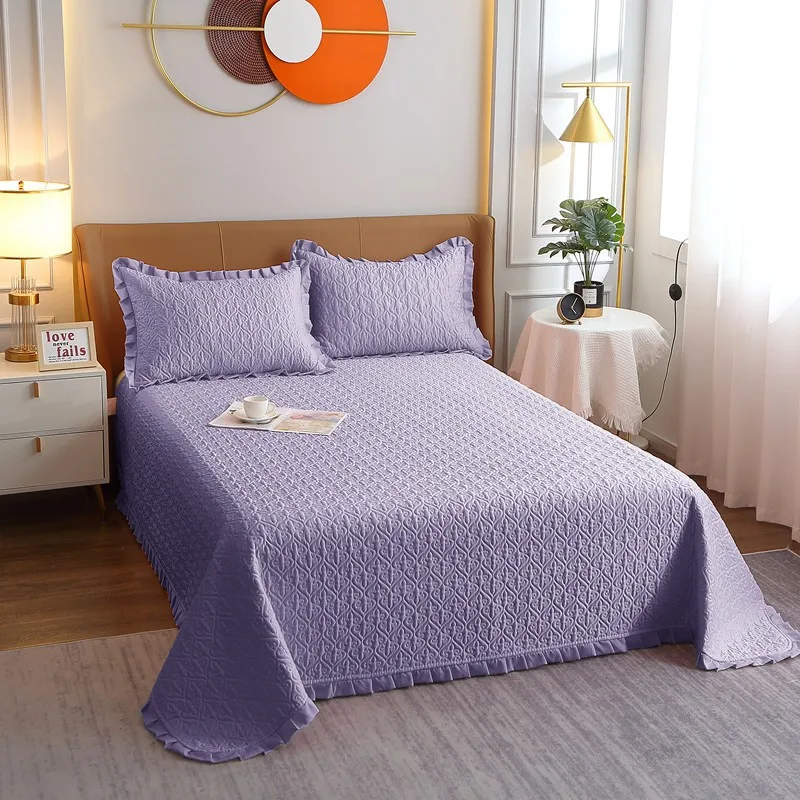 

230x250cm Bedspread King Size Quilted Mattress Cover for Double Bed Washable Mattress Pad Jacquard Sofa Bedspread Blankets
