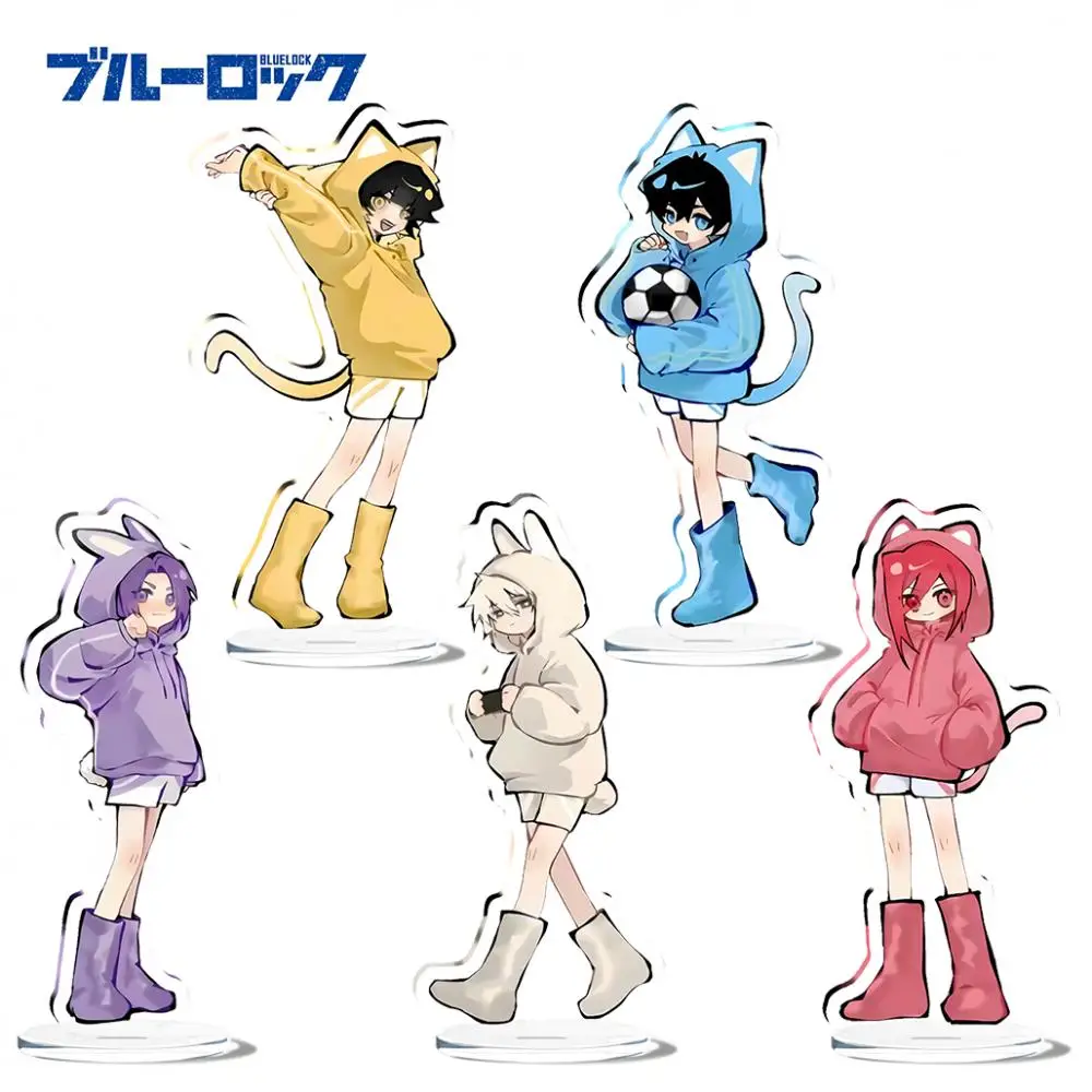 Фигурка аниме Синий замок Isagi Yoichi Bachira Meguru Chigiri Hyoma толстовка с милым котом