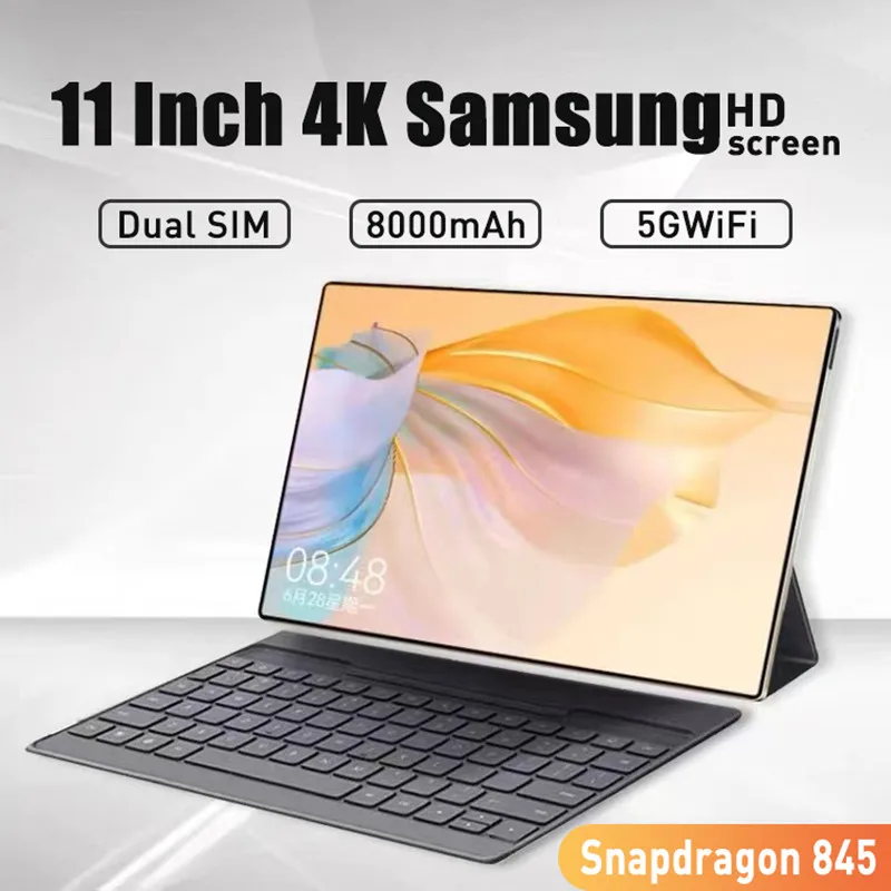 

Новинка 2023, HD 4K экран, глобальный планшет, Snapdragon 845, Android 11,0, 12 Гб ОЗУ, 512 Гб ПЗУ, планшетный ПК, телефон с двумя SIM-картами или Wi-Fi, Type-C