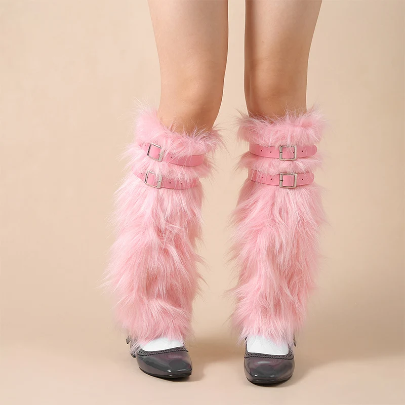 Милые пушистые Меховые чехлы для девушек модели Y2k женская искусственная
