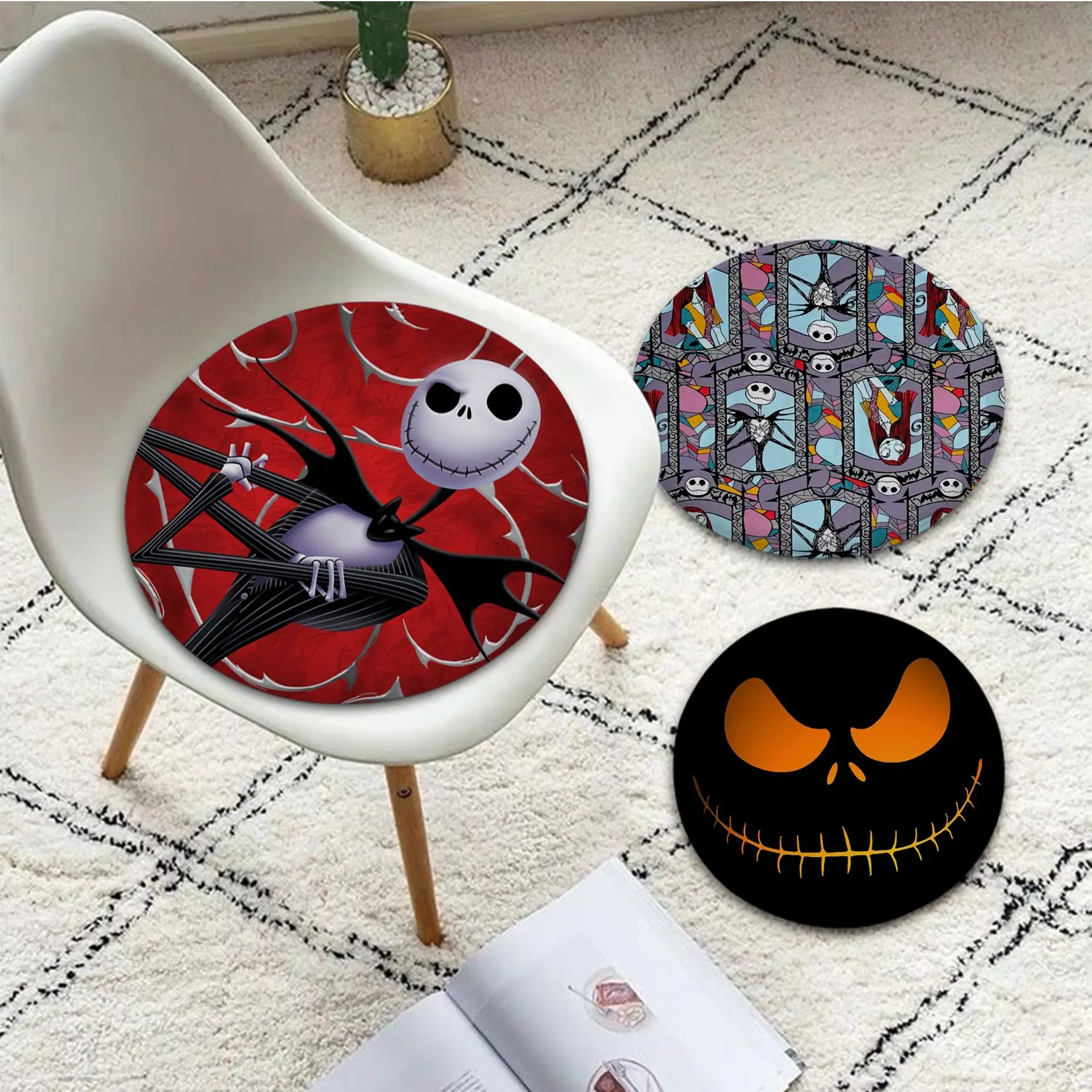 

Disney The Nightmare Before Christmas Art Chair Mat Soft Pad Seat Cushion For Dining Patio Home Office Indoor Outdoor Sofa Decor