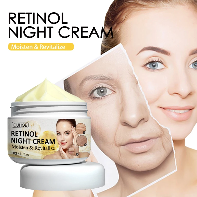 

Retinol Wrinkle Removal Face Night Cream Anti-Aging Lift Firm Fade Fine Lines Whitening Brighten Moisturizing Nourish Skin Care