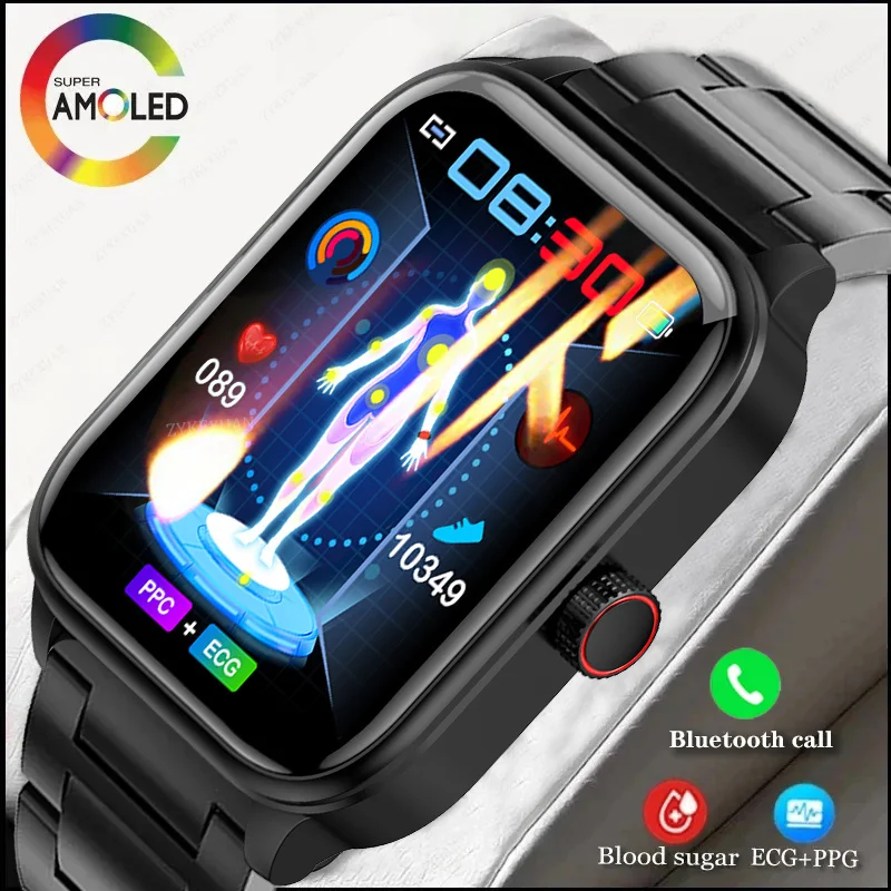 

Мужские смарт-часы с функцией измерения уровня сахара в крови и пульса