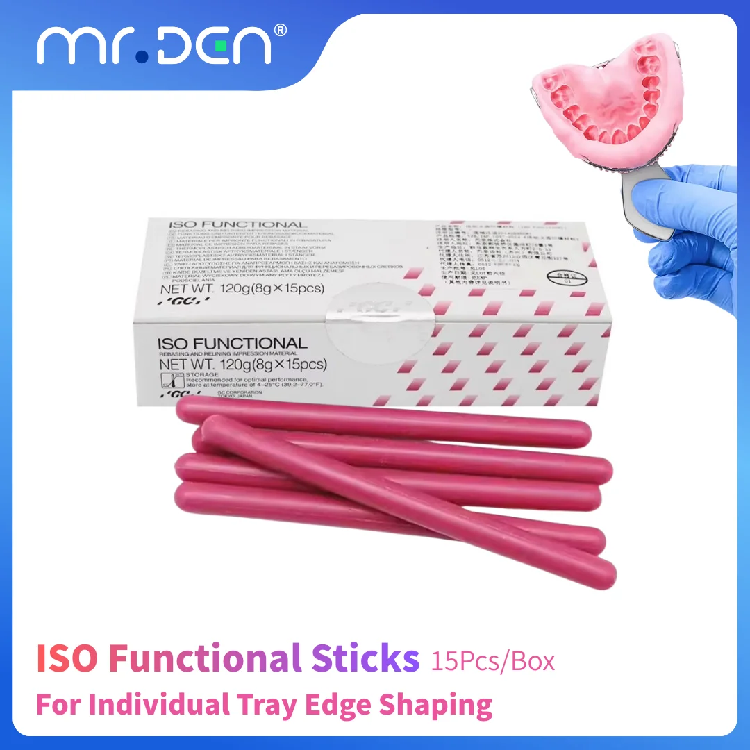 Фото 1 коробка/15 шт. GC Dental ISO FUNCTIONAL Compound Sticks – восстановительный и моделирующий воск для оттисков зубных протезов, индивидуальные вкладыши для зубных протезов