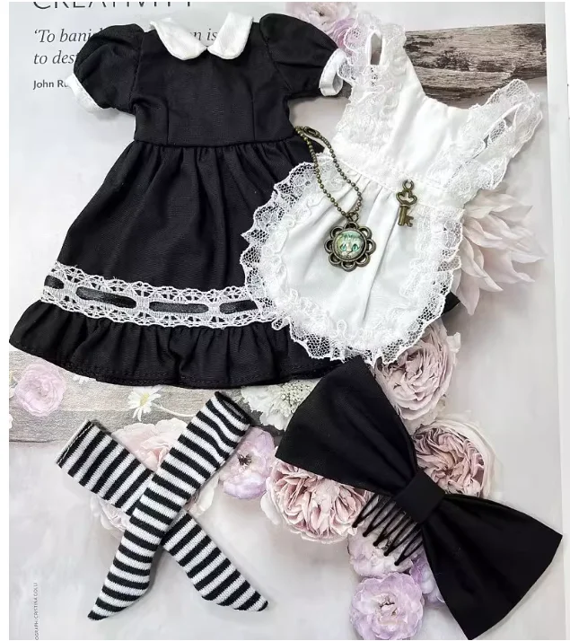 4шт Alice Blythe/Landoudou одежда Головные уборы юбка фартук носки 1/6 30см (подходят для fr pp