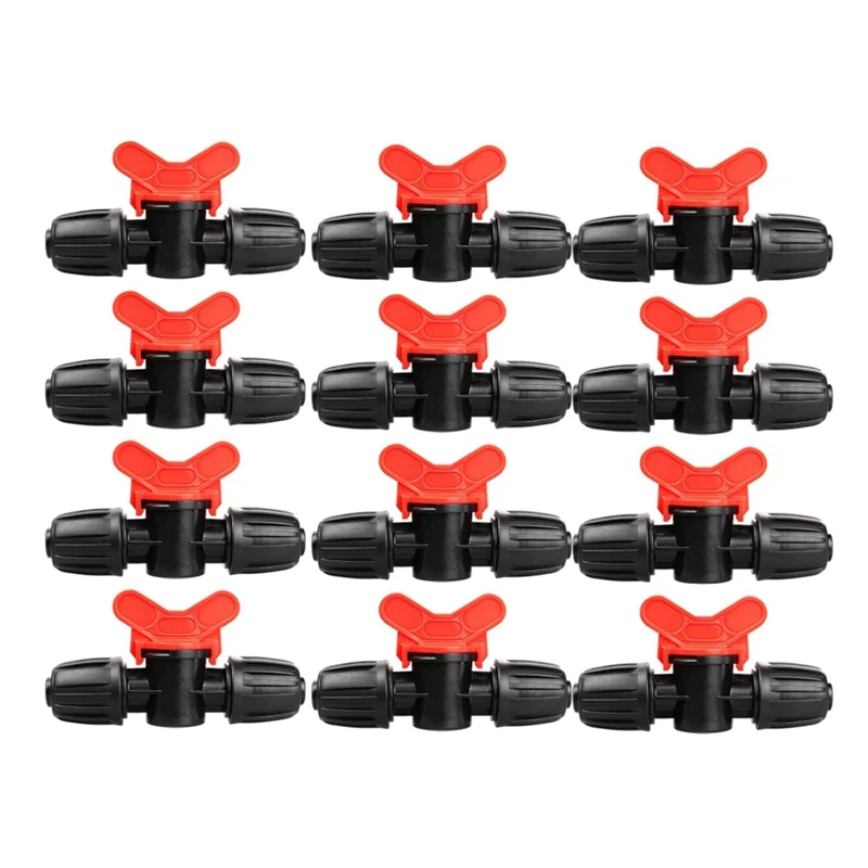 Фитинги для капельного орошения 1/2 дюйма 12 шт. запорный клапан с зазубринами