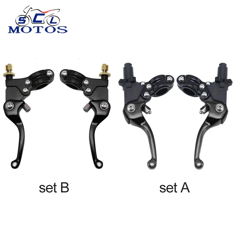 

Sclmotos- 22mm CNC Aluminum HandleBar Clutch Brake Lever Dirt Bike Levers For Honda CRF250R CRF 250R CRF450R 450R Dirt Pit Bike