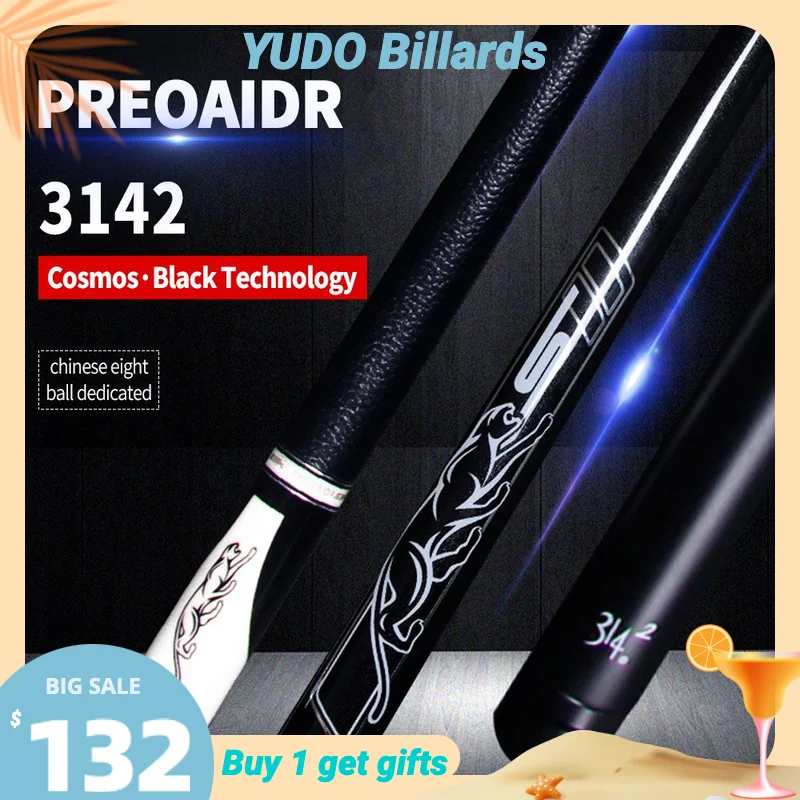 

PREOAIDR 3142 Z2 Cosmos Series Pool Cue 13/11.8/10.8mm Tip Carbon Maple Shaft Billiard Pool Cue Stick Uni-loc Joint Kit Play Cue