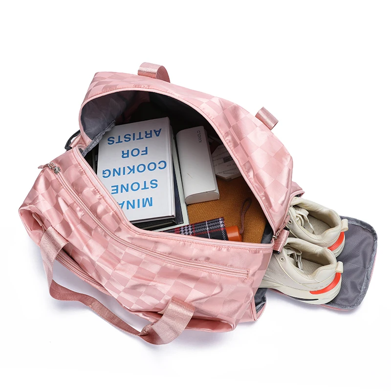 Large Capacity Carrying Single Shoulder Short Distance Travel Bag Female Dry Wet Separation Storage Duffel Bag Fitness Bag M616