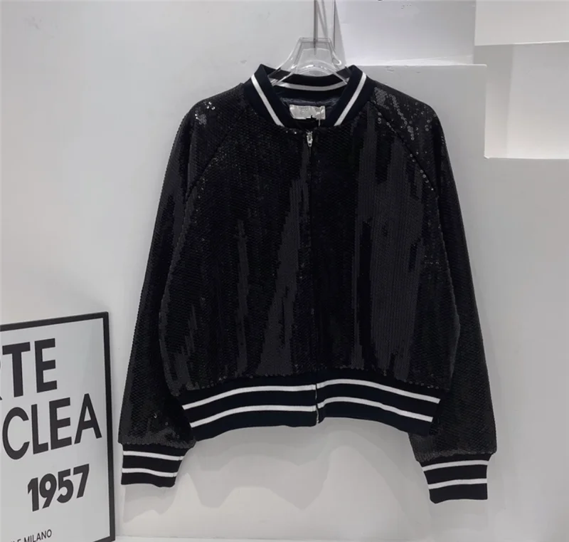 

Luxury Brand Designer Jackets Long Sleeve Sequines Fashion Jacket for Women High Quality Winter Coat Women Jackets for Girls