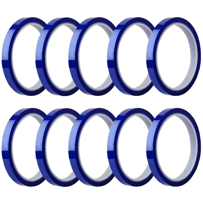 

Practical 10 Rolls Heat Tapes Sublimation Blanks Thermal Tape No Residue Tape Up To 260Celsius For Heat Sublimation Press