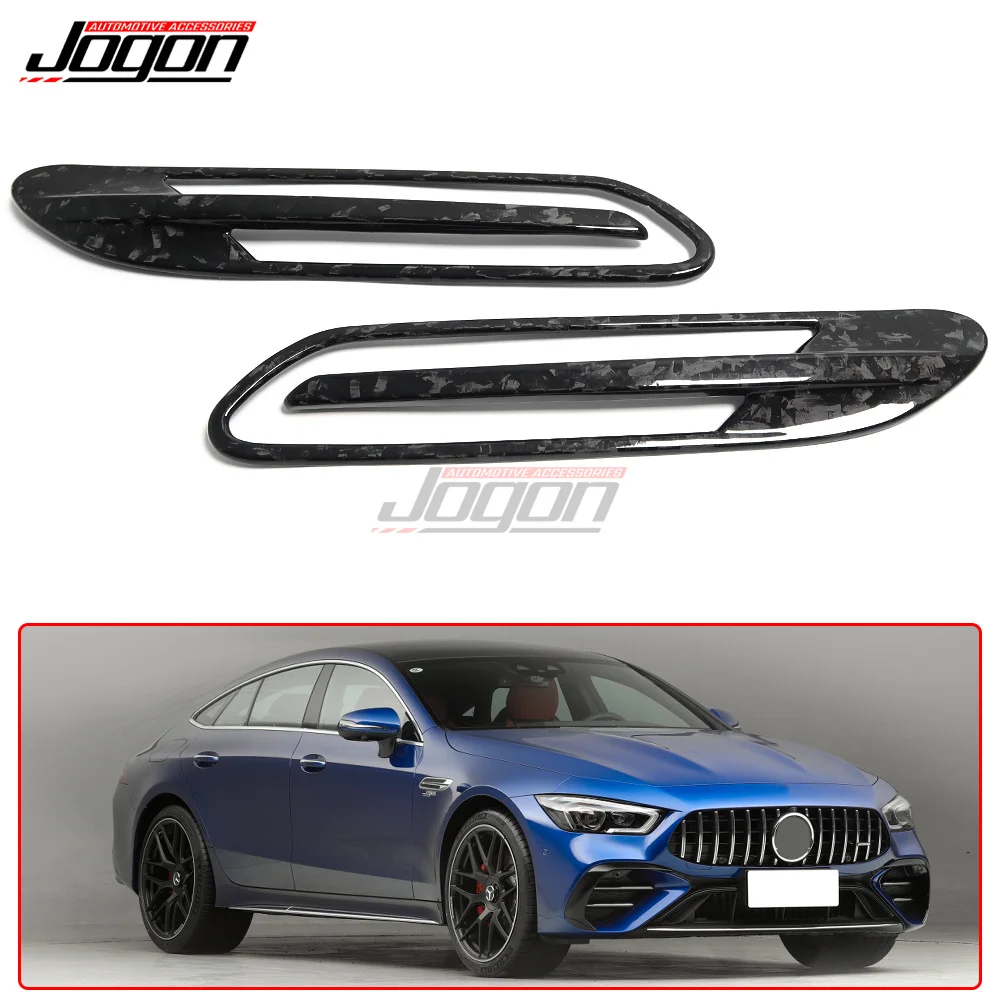 

2Pcs For Mercedes AMG GT GT43 GT53 GT63 X290 4-Door Coupe 2018-2022 Forged Carbon Side Body Fender Splitter Air Vent Outlet Trim