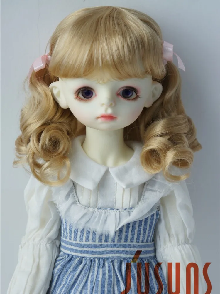 Фото JD405 1/6/14 1/3 YOSD MSD SD DO Двойные длинные парики Sauvage Twin Ponys BJD 6-7 дюймов 7-8 дюймов 8-9 дюймов Синтетические мохеровые волосы BJD №1