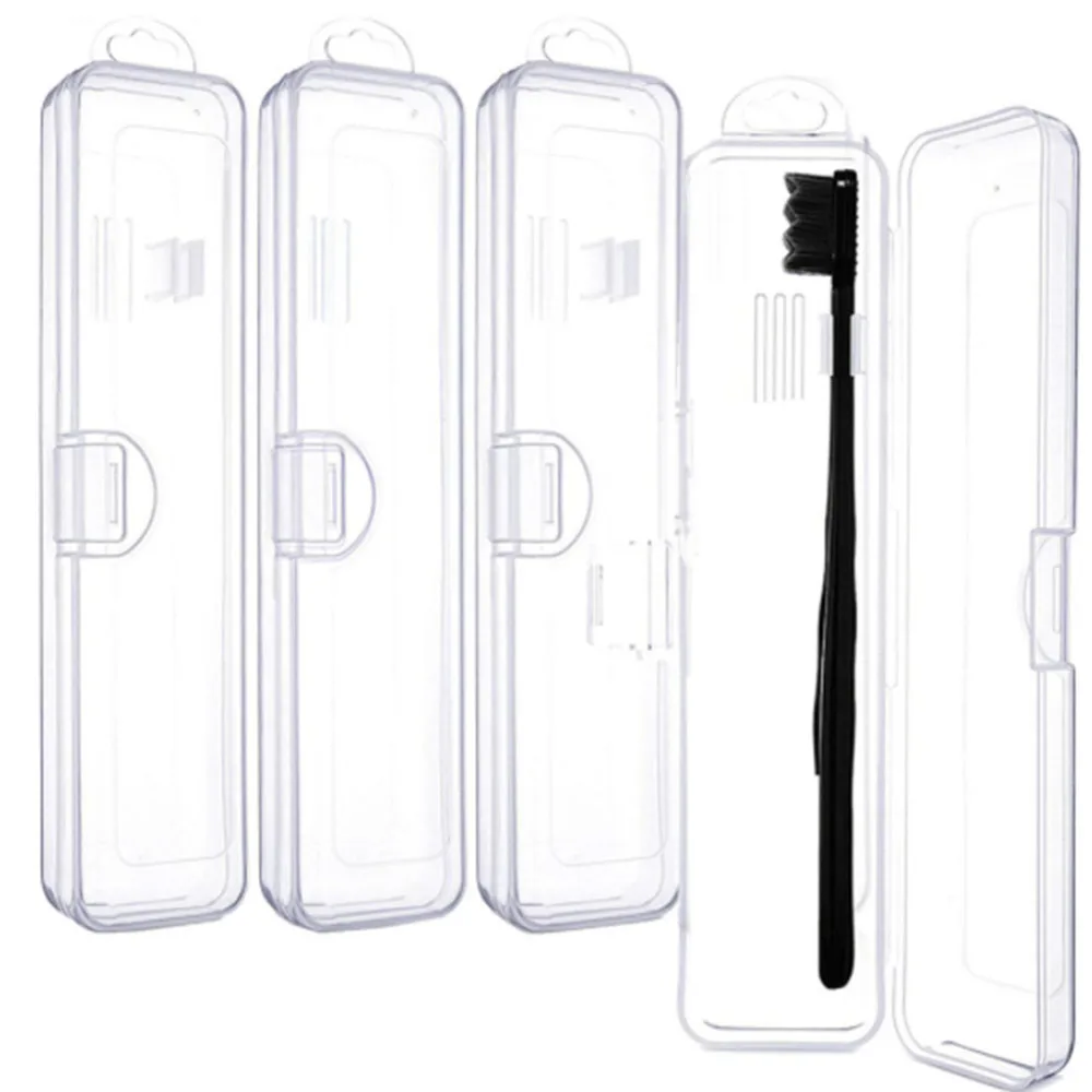 

4Pcs Portable Travel Toothbrush Holder Clear Plastic Dustproof Toothbrush Holder Travel Toothbrush Storage and Organizing Tool