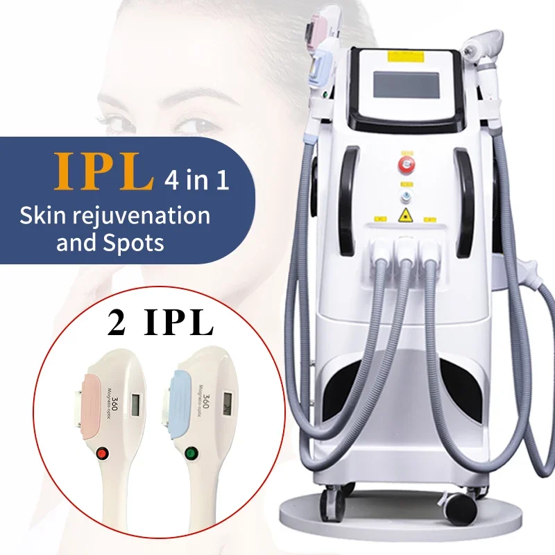 

4 In 1 Magneto-optical Hair Removal Machine IPL Skin Rejuvenation Nd Yag Laser Tattoo Removal Carbon Peeling Beauty Equipment