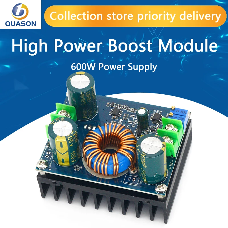 DC-DC Модуль повышения мощности 600 Вт Источник питания постоянного напряжения тока
