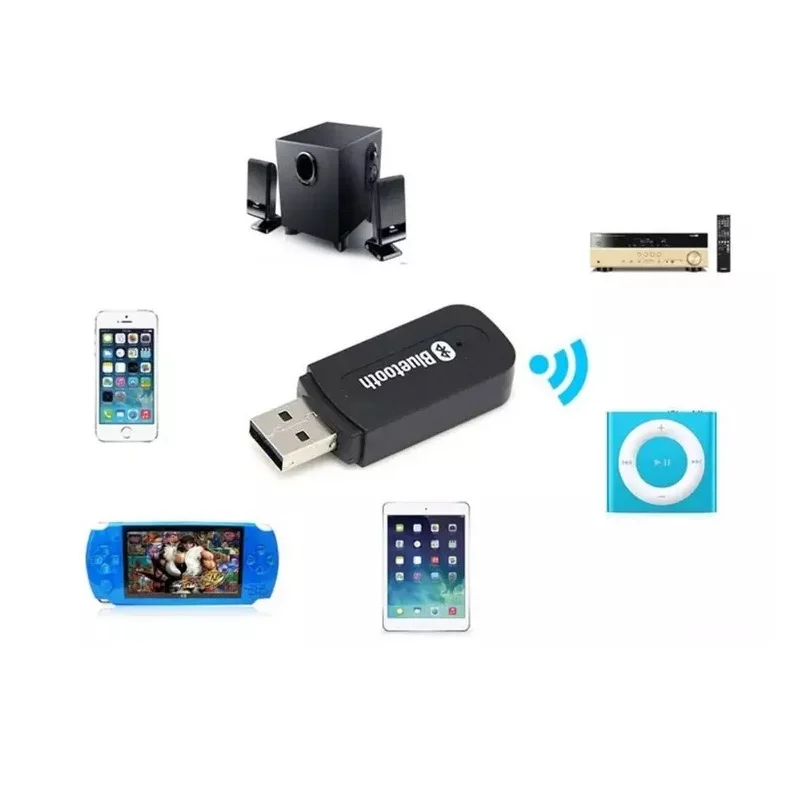 PIXLINK USB Bluetooth-Compatible 4.0 Adapter Wireless Blue Tooth Flash Drive With 3.5mm Audio Data Cable For PC Laptop B02