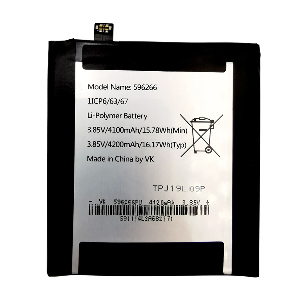 2023 Years 100%Original 4200mAh 596266 Battery For Wiko TPJ19K05P CAT aterpillar S42 Mobile Phone Batteries |