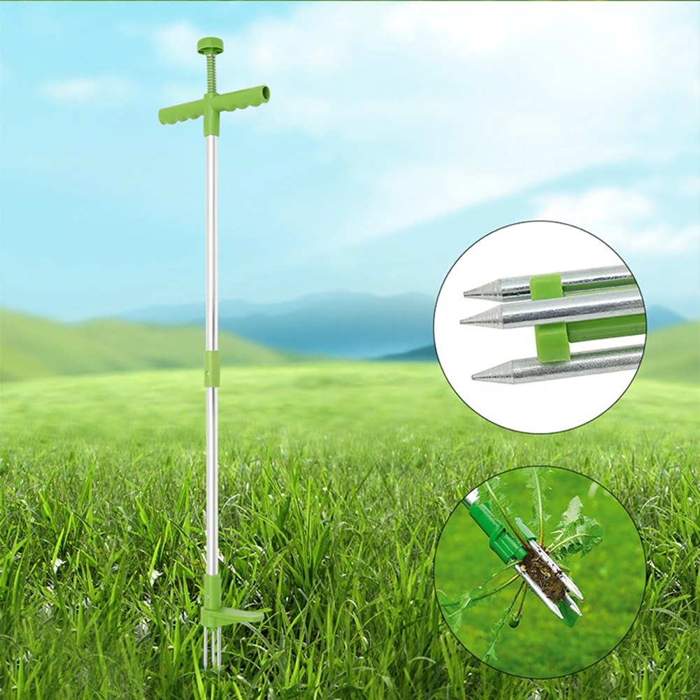 

Manual Weeder Portable Short Handle Garden Lawn Root Remover Steel Shank For Grass Dust Removal Garden Weeding Tools