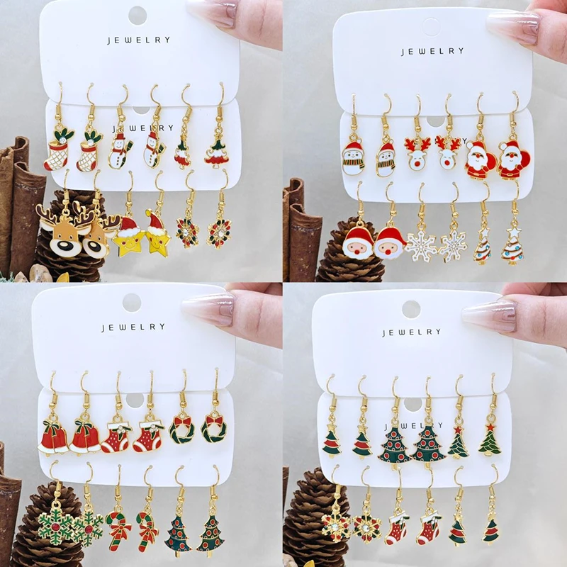 3 пары эмалированные металлические подвески для пирсинга