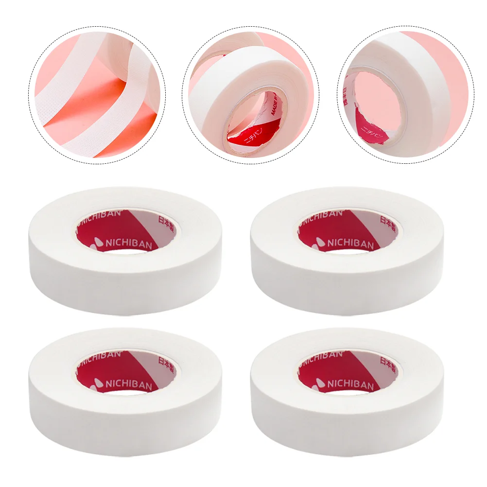 

8 Rolls Micropore Tape Eyelash Grafting Patches Tapes 4x1.2cm White Polyolefin Film Adhesive