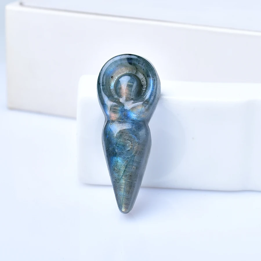 1 шт. натуральный Лабрадорит йога девушка необработанный драгоценный камень