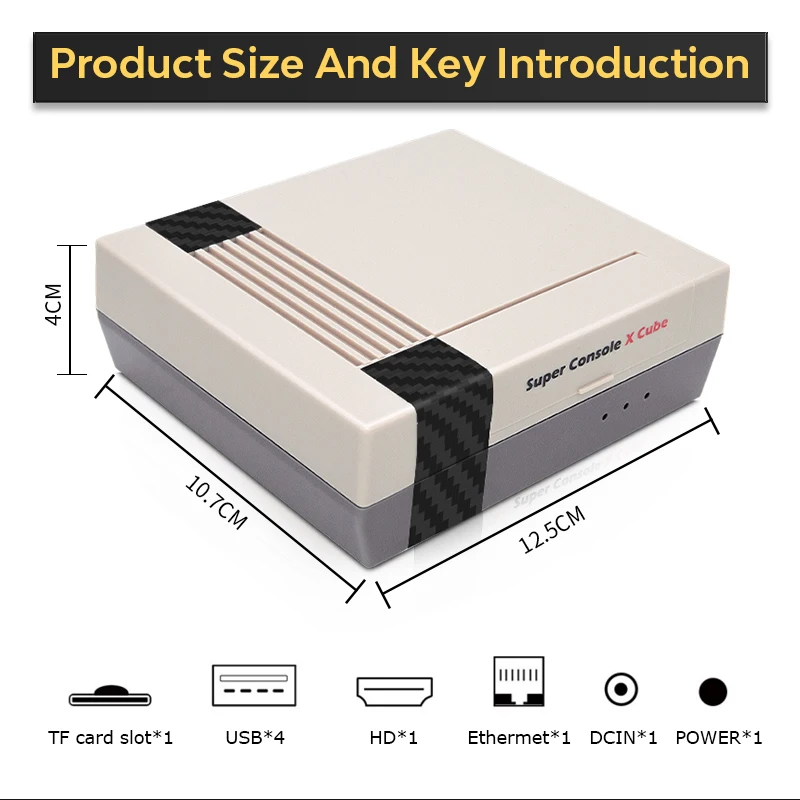 Портативная игровая консоль HD TV супер X Cube с 71000 + играми ТВ двумя контроллерами