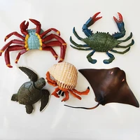 artificial animals magnetic stickers for fridge lifelike crabs ray sea turtles fridge magnets kawaii toys message board magnets