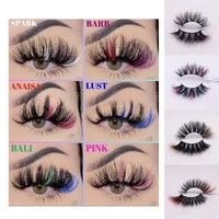 new 3d mink eyelashes 100 mink colorful fluffy extension makeup handmade eyelash false eyelashes fluffy soft cilia for girl