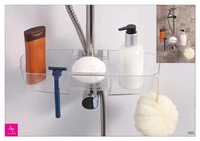 shower basket shower rack shampoo holder single layer bathroom accessories cosmetic rack storage holder organizer with hooks