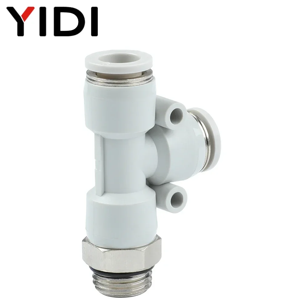 5/10 шт. пневматический тройник с резьбой G наружной воздушный шланг трубчатый